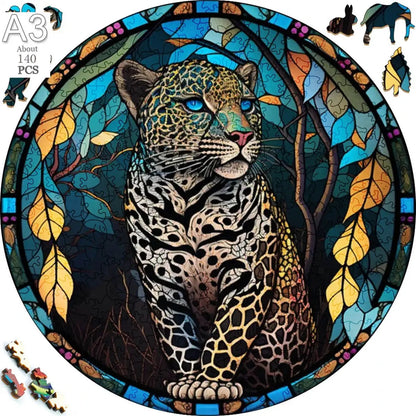 puzzles ronds d'animaux et Paris I Full Puzzle A3 PANTHERE