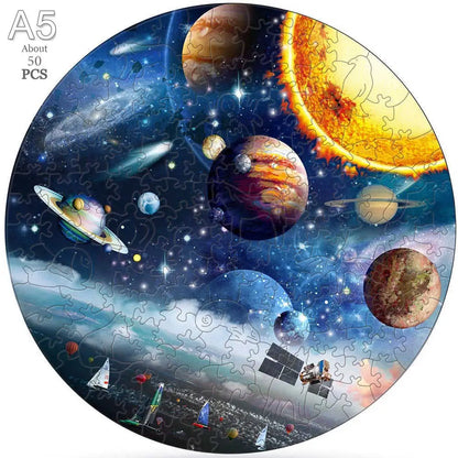 puzzles ronds d'animaux et Paris I Full Puzzle A5 PLANETES