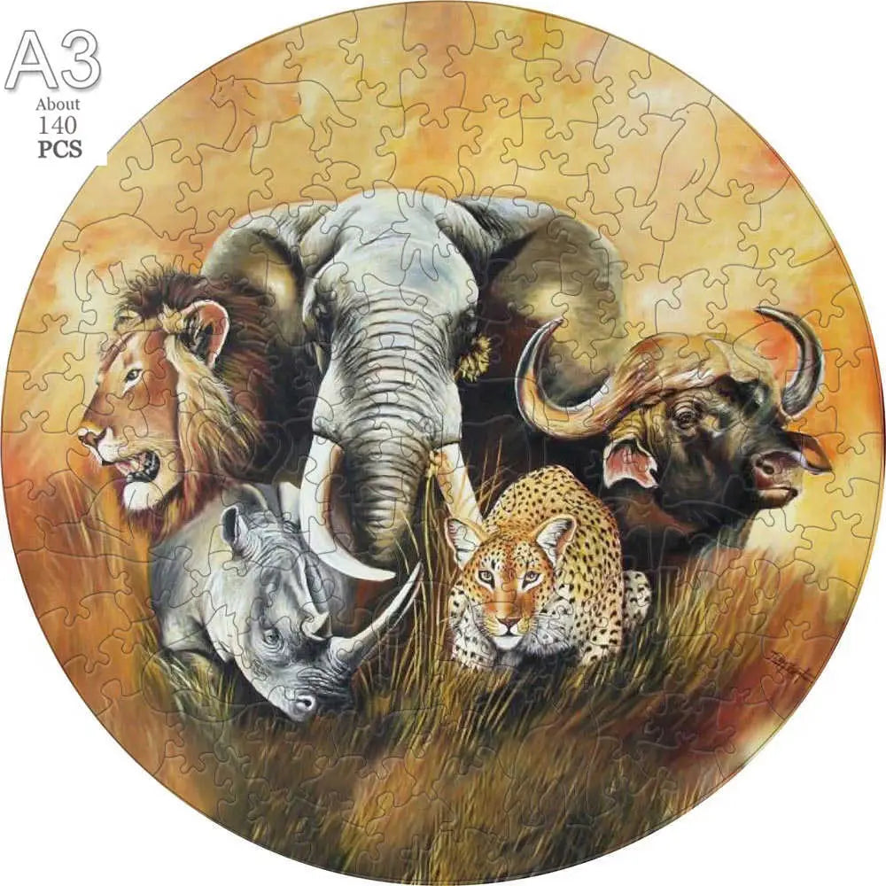 puzzles ronds d'animaux I boutique1one TT-YPAN-6105-A3