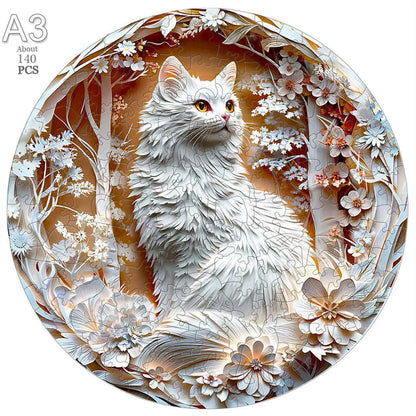 puzzles ronds d'animaux et Paris I Full Puzzle A3 CHAT MAJESTUEUX