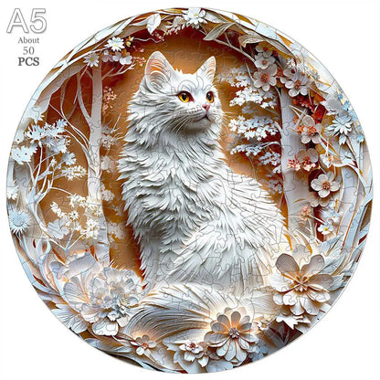 puzzles ronds d'animaux et Paris I Full Puzzle A5 CHAT MAJESTUEUX